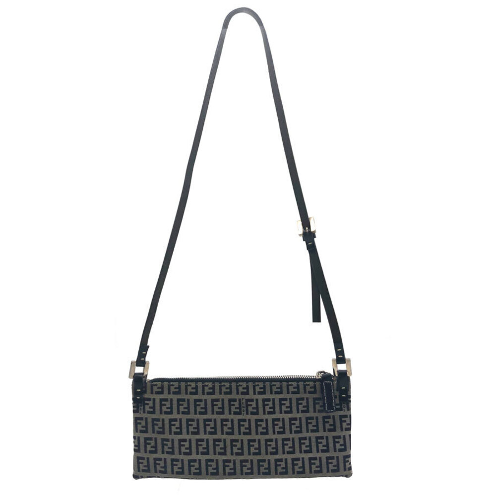 Fendi Navy Canvas Blue Shoulder Bag Zucchino